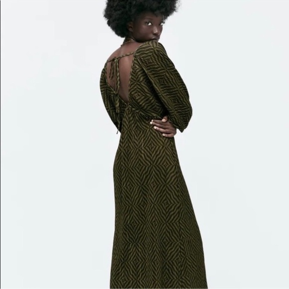 Zara Printed Pleated Dress - Picture 2 of 11